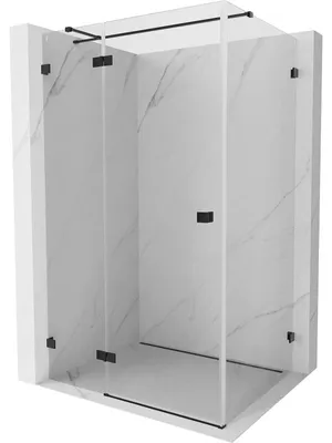 Obrázek produktu pro Mexen Lunar T sprchový kout s výklopnými dveřmi, levý, 100 x 110 cm, transparentní, černý - 834T-100-110-70-00-L