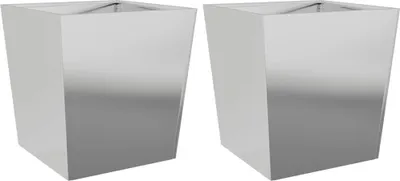 Obrázek produktu pro vidaXL květináč 2 ks 50x50x50 cm Pozinkovaná ocel
