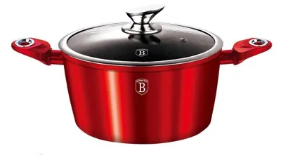 Produktbild von Berlinger Haus BH/1257N, 4,1 l, Rund, Rot, Aluminium, Rot, Ergonomisch, Soft Touch