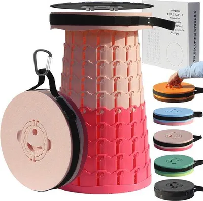 Produktbild von Famanu Klapphocker mit Kissen - 450 kg Tragkraft für Camping und Outdoor