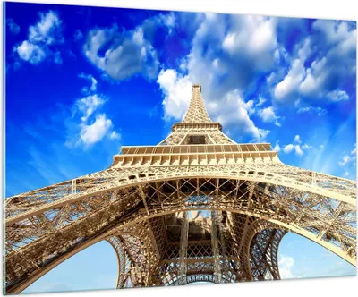 Produktbild von Bilder auf glas - Architektur paris stadt eiffel - 100x70cm - Glasbilder - Wandbilder - Kunstdruck - zum Aufhängen bereit - Wanddekoration aus Glas - Glas Bilder - Wandbild auf Glas - GAA100x70-2479