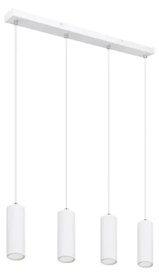Produktbild von Hängeleuchte, Metall, weiß, 4 Flammig, H 120 cm
