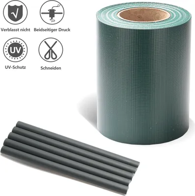 Zdjęcie produktu dla SWANEW 4x 35m folia prywatności Gartenfreude Film PVC Folia ogrodzeniowa Paski prywatności，Zielony