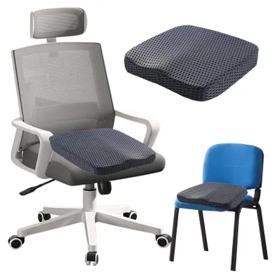 Image de Solidchoice - Coussin de siège en mousse à mémoire de forme pour fauteuil de bureau et voiture