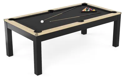 Produktbild von Multifunktionstisch Billard & Tischtennis - 213 x 112 x 81,5 cm - Schwarz BALTHAZAR