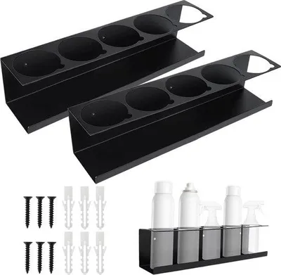 Produktbild von Famanu Flaschenhalter für Garage und Werkstatt - Halter für Sprühflaschen