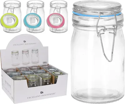 Image de pot hermétique 250ml en verre. avec fermeture à pression