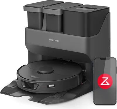 Produktbild von Roborock S7 Max Ultra Staubsauger Roboter mit Wischfunktion, All-in-one Station, 5500Pa, Saugroboter Wischroboter selbstreinigend ,Schwarz