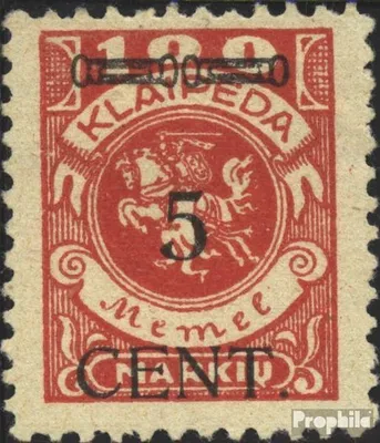 Produktbild von Briefmarken Memelgebiet 1923 Mi 180  postfrisch Aushilfsausgabe