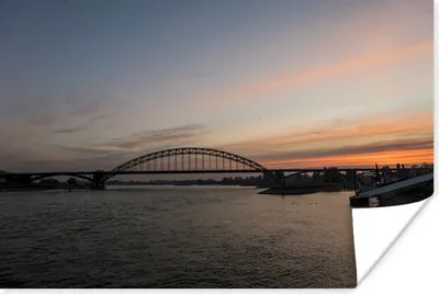 Produktbild von MuchoWow® Poster Nijmegen - Brücke - Sonnenuntergang 180x120 cm - Fotoplakat