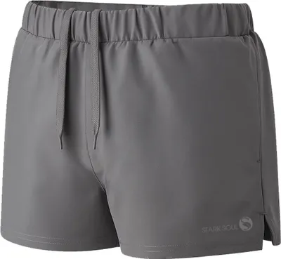 Produktbild von Leichte Herren Laufhose kurz mit Innenslip & Taschen – Atmungsaktive Sporthose für Training, Laufen & Marathon – Schnelltrocknend, mit Reißverschlusstasche – Grau, Größe: XL