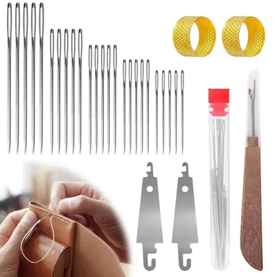Produktbild von Nähnadel-Set 31-teilig Edelstahl mit großem Öhr für Handnähen und DIY