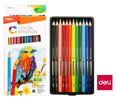 Produktbild von Pastelky Deli trojhranné 12 barev Color Emotion EC00200