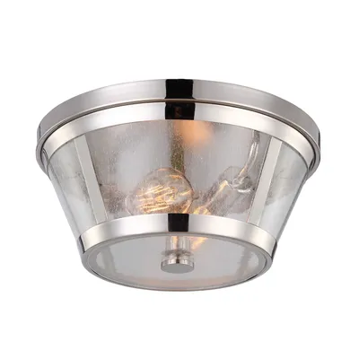 Immagine prodotto di Elstead Harrow Lampada da soffitto E27 a 2 luci, 17 cm, nichel lucido