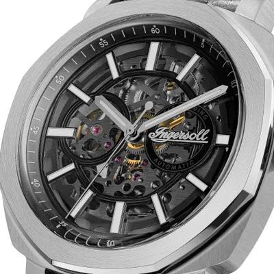 Image de INGERSOLL Montre homme automatique argent / noir taille unique hommes I16401, I16402