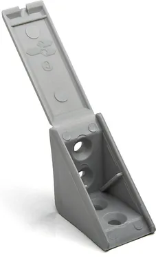 Produktbild von 10 Stück Doppel Korpusverbinder Eckverbinder Schrankverbinder Möbelverbinder Winkel für Möbel 31 x 31 x 20 mm Farbe: Grau