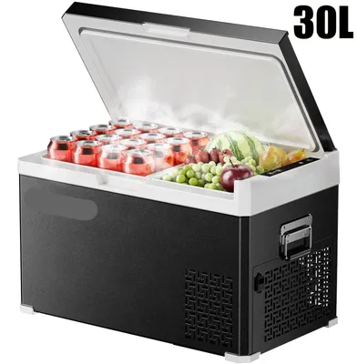 Immagine prodotto di Frigorifero da auto - Borsa frigo portatile - Capacità: 30 litri - Raffreddamento e congelamento a doppia zona