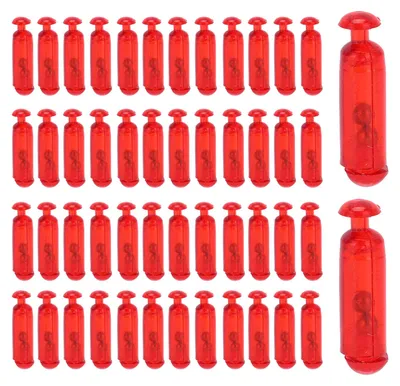 Obrázek produktu pro 50ks 15mm odolných chrastítek Shake Fishing Bait Insert Tube pro měkké rybyRed