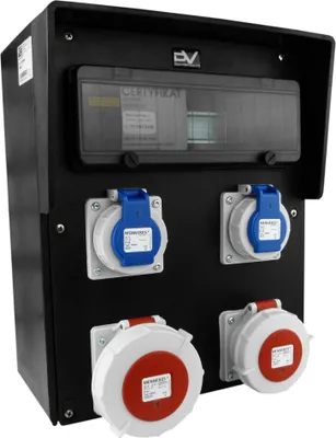 Produktbild von Baustromverteiler Vollgummi HD IP67 32A/5P 16A/5P 2x230V Doktorvolt® 9535