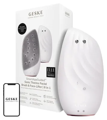 Produktbild von Geske 8W1 Sonic Thermal & Lifting Gesichtsbürste mit Anwendung (Starlight)