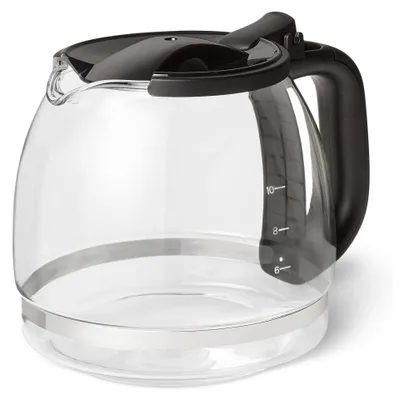 Produktbild von A. Basics Ersatz-Glaskanne mit Deckel Kaffeemaschine, 1,25L/10 Tassen Fassungsve