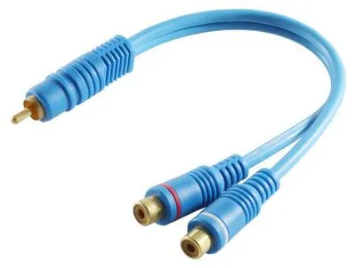 Produktbild von Adapterkabel 1 Cinchstecker/2 Cinchkupplung 0,2m