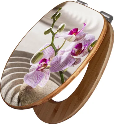 Produktbild von banjado Design WC Sitz Bambus Absenkautomatik -Zen Relax - Toilettendeckel mit Absenkautomatik Holz/hochwertiger Bambus Klodeckel/WC-Sitz für alle gängigen Toiletten [TDB2 12120]