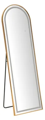 Image de Miroir de sol avec éclairage LED, dimensions 50x38x160 (dimensions en position ouverte)
