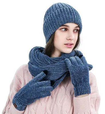 Produktbild von Winterset 3-in-1: Schal, Mütze und Handschuhe für Erwachsene