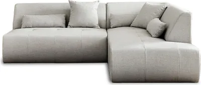 Produktbild von Lisa Design Onyx, modulares 5-Sitzer Ecksofa rechts, aus Stoff , Hellgrau