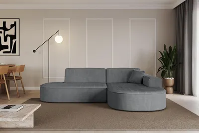 Produktbild von ALTDECOR Ecksofa in L-Form  MARI-L1 - 243x171x79,5 cm  Duneklgrau -  Corner Sofa Bett Eckcouch Couch  Wohnlandschaft Cauchsofa