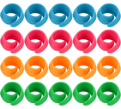 20 Nähgarnspulen-Clips, Silikon, bunt, Spulenschutz