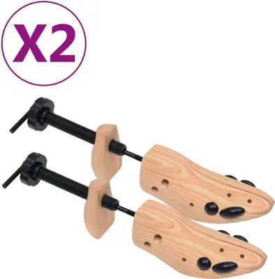 Image de Embauchoirs 2 paires Pointure 36-40 Bois de pin massif