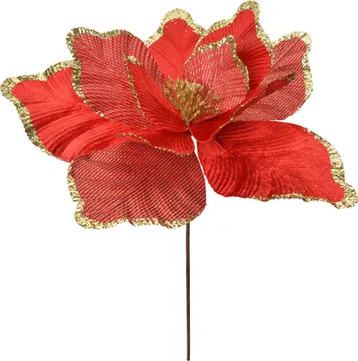 Obrázek produktu pro Clayre & Eef Umělé květiny Poinsettia Ø 44x46 cm Červený plast