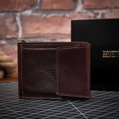 Produktbild von Braun kleine Geldbörse und Portemonnaie mit Geldscheinklammer Belveder BW68