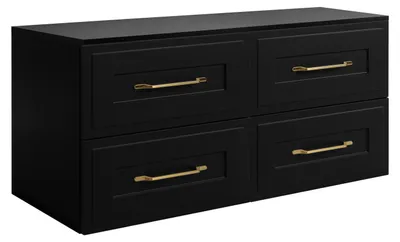 Immagine prodotto di Set di mobili da bagno, nero, 120 (2 x 60) x 46 x 58 cm