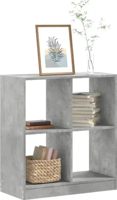 Immagine prodotto di Maison Exclusive - Libreria grigio cemento 68,5x32x75 cm Materiale ligneo