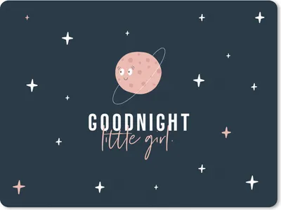 Produktbild von MuchoWow® Mauspad Mousepad Sprichwörter - Mädchen - Zitate - Gute Nacht kleines Mädchen - Kinder - Kinder 23x19 cm - Mousepads - Maus Mat - Pad - Mausunterlage - Schreibtischunterlage - Mauspad