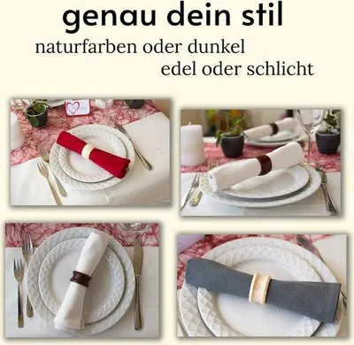 Image de Set de décoration de table : ronds de serviette pour un mariage ou un dîner
