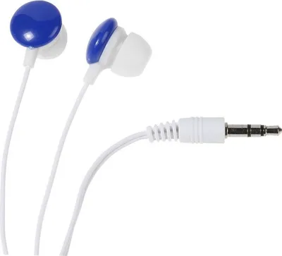 Produktbild von ViVanco™Farbe Knospen Kopfhörer verkabelt In-Ear-Musik blau, weiß