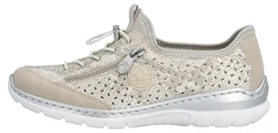 Imagen del producto de Zapatos de mujer Rieker, zapatos planos, zapatillas, color plateado, para uso diario