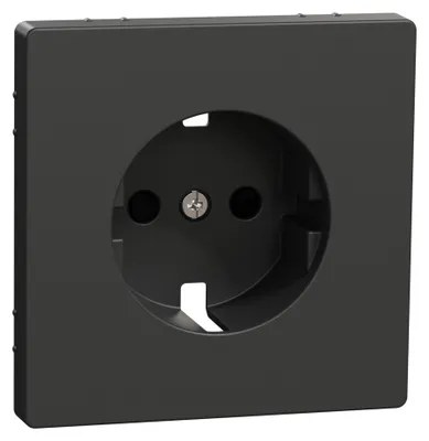 Produktbild von Merten MEG2330-6034 Zentralplatte für Schutzkontakt-Steckdosen-Einsatz, Berührungsschutz, Anthrazit,System Design
