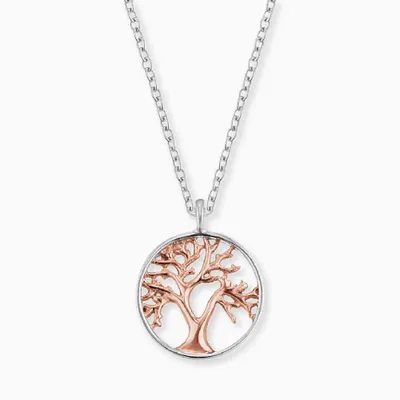 Produktbild von Engelsrufer ERN-LILTREE-Bicor Halskette Anhänger Damen Lebensbaum Silber-Rosé