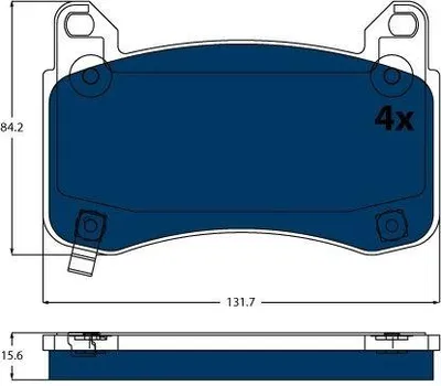 Produktbild von TRW Bremsbeläge Satz Vorne für TESLA Model Y (5YJY) GDB2555BTE