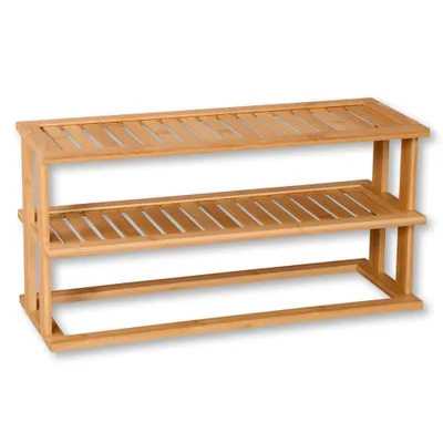 Produktbild von KESPER Küchenregal Bambus  – 2 Ablagen – 55 x 20 x 27 cm – platzsparendes Regal für Gewürze, Vorräte & Küchenutensilien – 58806