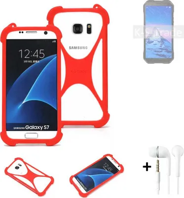 Produktbild von Handy-hülle + Kopfhörer kompatibel mit Doogee S61 Schutz-hülle Bumper Silikon Schutz Hülle Cover Case Silikoncase Silikonbumper TPU Softcase