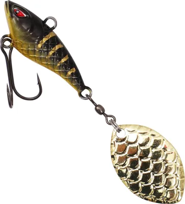 Immagine prodotto di 1 x MIKADO M- Tail Spinner Jig Spinner Wobbler Luccio Persico 12 g- 7 cm BLACK TIGER