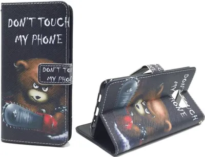 Produktbild von Handyhülle Tasche für Handy Samsung Galaxy S6 Edge+  Schriftzug Bär mit Kettensäge