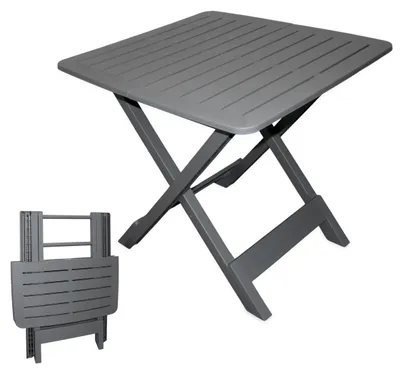 Produktbild von Faltbarer Beistelltisch aus grauem Kunststoff, 72 cm
