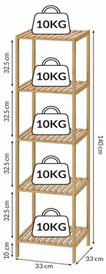 Productafbeelding van Bamboe plank, 140x33x33 cm